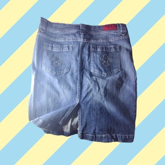 VINTAGE Fire "Sasha" factory distressed midi skirt. Size 15.  C167​​​ - Picture 7 of 9